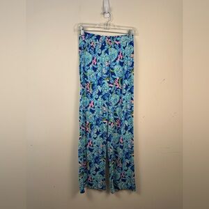 Lilly Pulitzer Lorena Breezy Palazzo Corsica Blue Turtle Villa Size XS